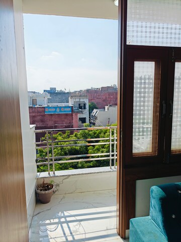 Balcony in 2 BHK Builder Floor at Freedom Fighters Enclave – for Rent