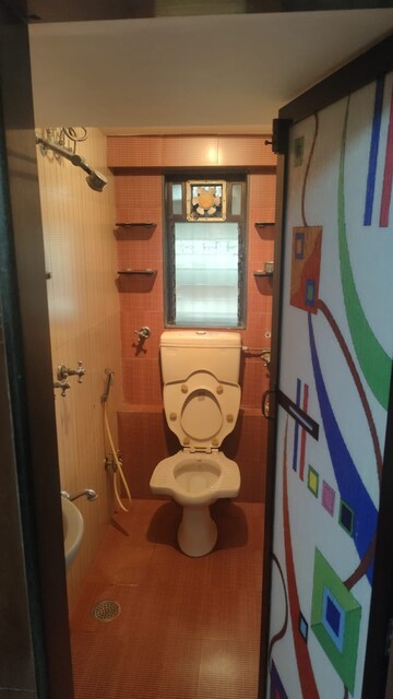 Bathroom in 2 BHK Apartment at Textila CHS, Prabhadevi – for Rent