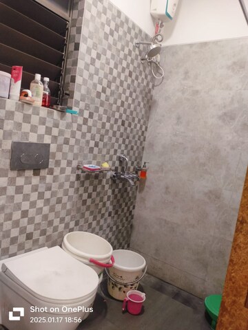 Bathroom in 1 BHK Apartment at Hiranandani Estate Solitaire C, Ghodbunder Road – for Rent