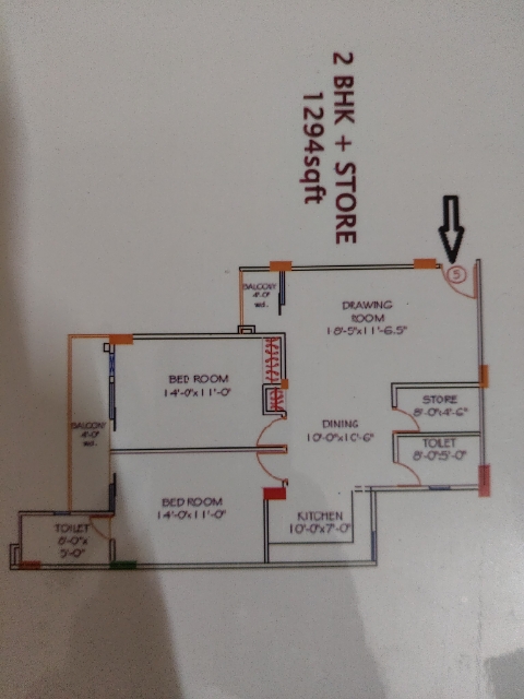 2.5 BHK + Study Room Apartment For Sale in Ratan Galaxy
