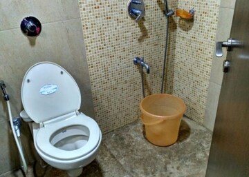 Bathroom in 3 BHK Apartment at Ekta World Lake Primrose, Powai – for Rent