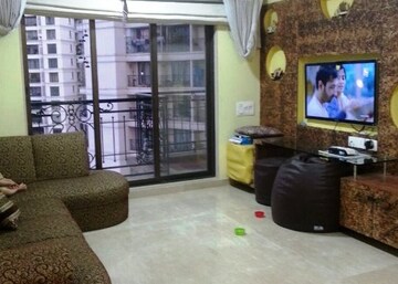 Living Room in 3 BHK Apartment at Ekta World Lake Primrose, Powai – for Rent