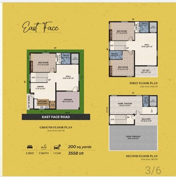 Floor Plan in 3 BHK Villa at Kollur – for Sale