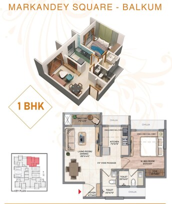 1.5 BHK Apartment For Resale in Aarti Markandey Square Balkum Thane  8128855