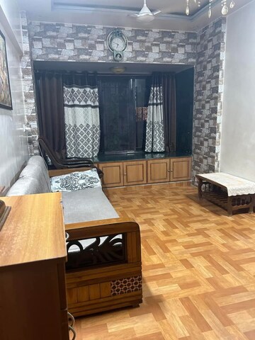 Living Room in 1 BHK Apartment at River Park Complex, Dahisar East – for Rent