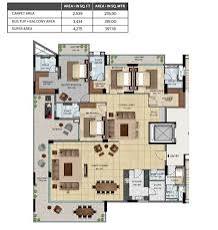 3.5 BHK + Servant Room Apartment For Sale in Shalimar One World Belvedere Court 3