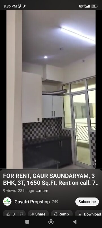 Kitchen in 3 BHK Apartment at Gaur Saundaryam, Tech Zone 4 Greater Noida – for Rent