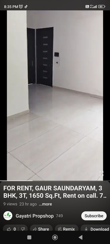 Room in 3 BHK Apartment at Gaur Saundaryam, Tech Zone 4 Greater Noida – for Rent