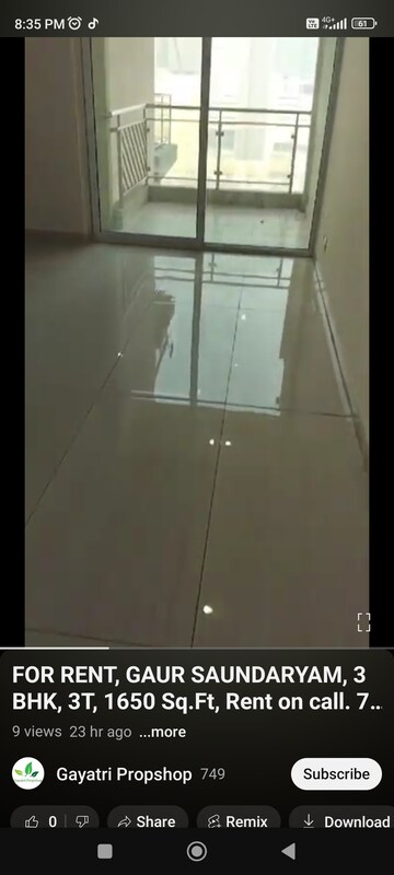 Furnished Amenities in 3 BHK Apartment at Gaur Saundaryam, Tech Zone 4 Greater Noida – for Rent