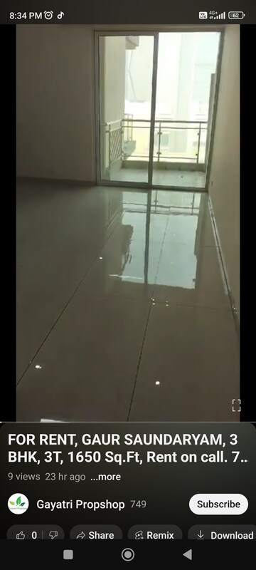 Staircase in 3 BHK Apartment at Gaur Saundaryam, Tech Zone 4 Greater Noida – for Rent