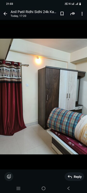 Bedroom in 1 BHK Apartment at Nemichand Hridya Siddhi, Wakad – for Rent