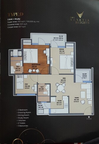 2 BHK Apartment For Resale in Oasis Venetia Heights Upsidc Site C Greater Noida  8130575