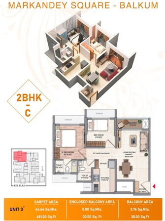 2 BHK Apartment For Resale in Aarti Markandey Square Balkum Thane  8130712