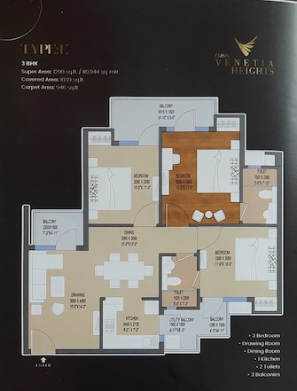 3 BHK Apartment For Resale in Oasis Venetia Heights Upsidc Site C Greater Noida  8130842