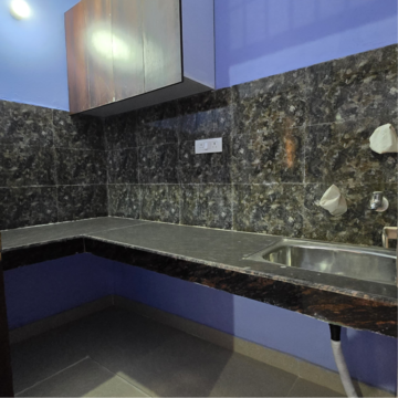Kitchen in 1 RK Builder Floor at Palm Residency Chhatarpur, Rajpur Khurd Extension – for Rent