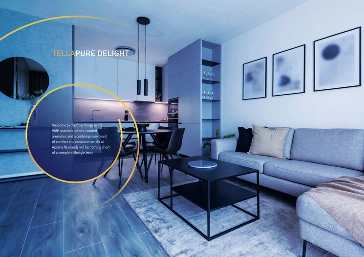 Living Room, aparna-newlands 3 Bedroom 1690 Sq.Ft. Apartment In Tellapur Hyderabad 8130884