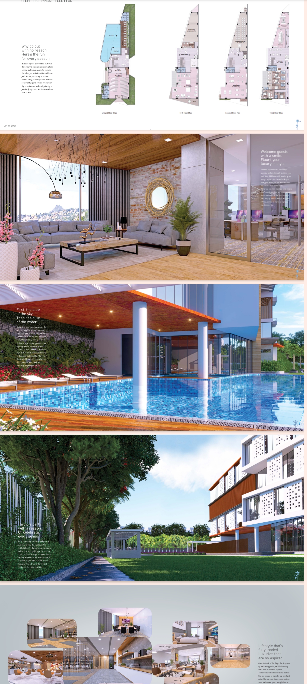 2 BHK + Servant Room 1325 Sq.Ft. Apartment in Hallmark Skyrena