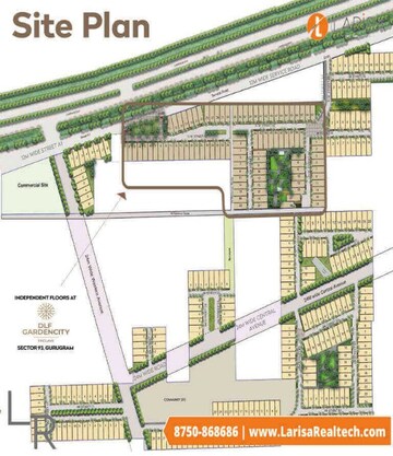 3 BHK Builder Floor – Map Location View at DLF Gardencity Enclave, Sector 93 - for Sale