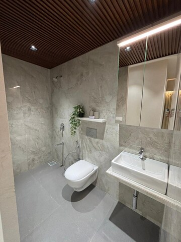 Bathroom in 1 BHK Apartment at RIPL Aikya Roots, Vikhroli West – for Sale