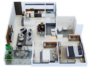 Floor Plan in 2 BHK Apartment at Venkatesh Graffiti, Keshav Nagar – for Rent