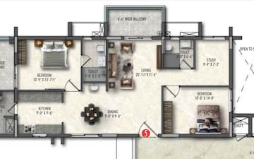 2.5 BHK Apartment For Sale in Greenspace Celestial, Kokapet
