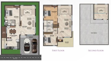 Floor Plan in 3 BHK Villa at GNR Anvaya Icon City, Kongara Kalan – for Sale