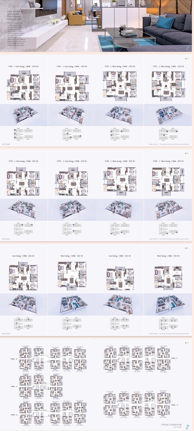 Floor Plan, hallmark-skyrena 3 Bedroom 2255 Sq.Ft. Apartment In Narsingi Hyderabad 8131819
