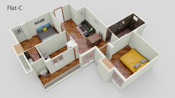 Floor Plan in 2 BHK Apartment at Joka – for Sale