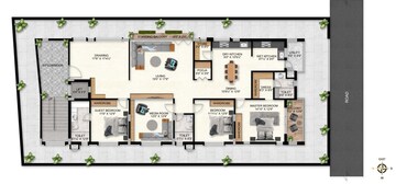 Floor Plan in 4 BHK Apartment at Spring Castle, Manikonda – for Sale