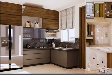 Kitchen in 4 BHK Apartment at Spring Castle, Manikonda – for Sale