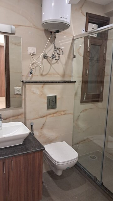 Bathroom in 2 BHK Builder Floor at Anand Niketan – for Rent