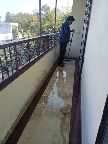Balcony in 3 BHK Builder Floor at Dwarka Mor – for Rent