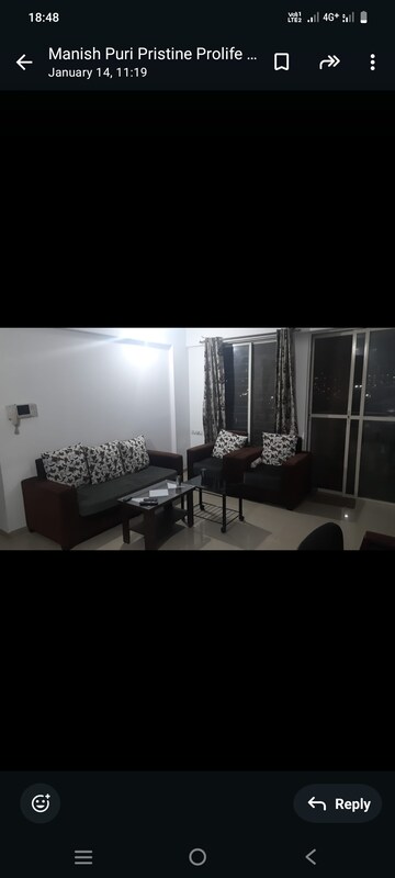 Master Bedroom in 2 BHK Apartment at Pristine Prolife 1, Wakad – for Rent