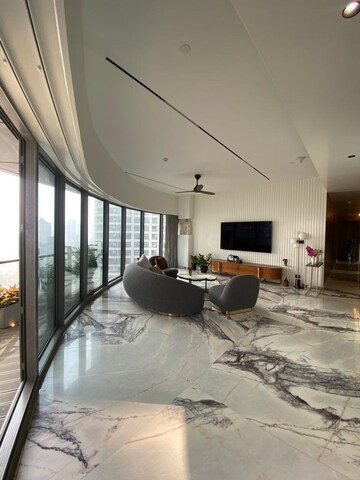 Building Lobby in 3 BHK Apartment at Lodha The World Towers World One Tier 2, Worli – for Rent