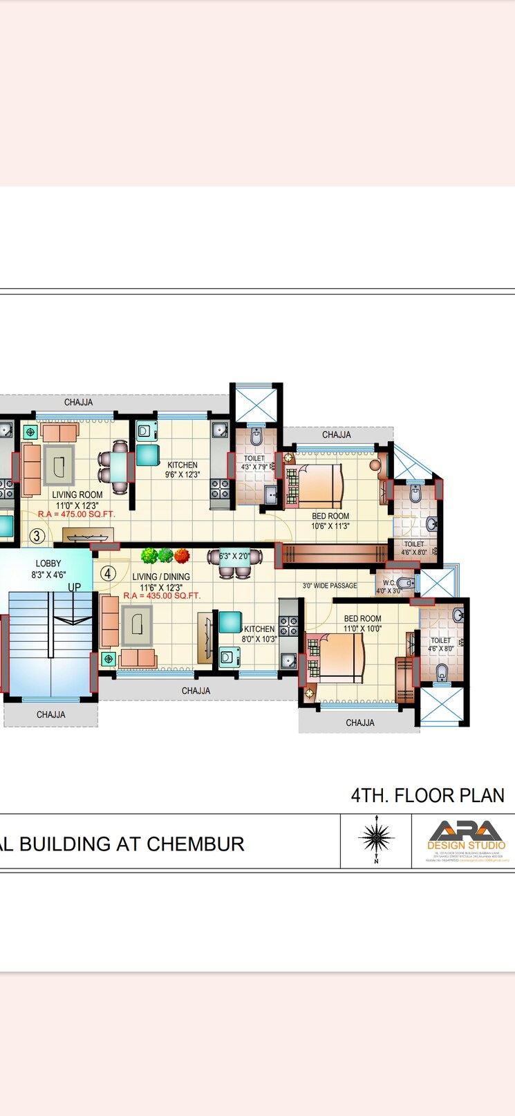 Floor Plan, chembur 1 Bedroom 435 Sq.Ft. Apartment In Chembur Mumbai 8135410