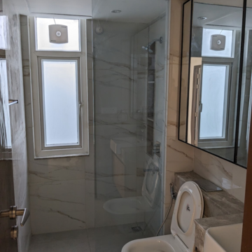 Bathroom in 4 BHK Builder Floor at DLF Gardencity Enclave, Sector 93 – for Rent