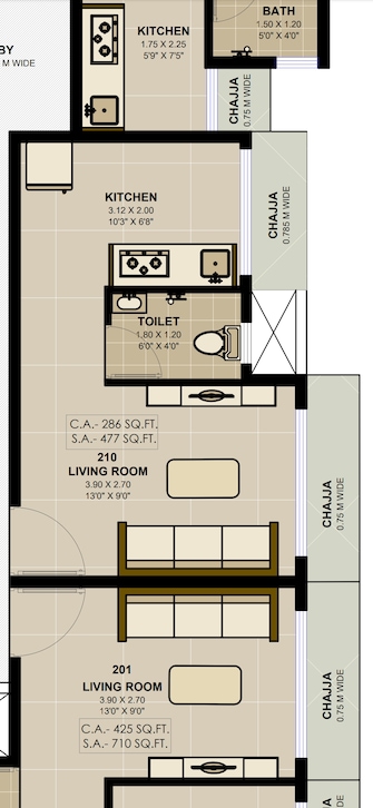 1 RK Apartment For Resale in Pushpak Nagar Navi Mumbai  8135502