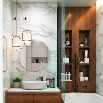 Bathroom in 3 BHK Builder Floor at Anant Raj The Estate Floors, Sector 60 – for Sale