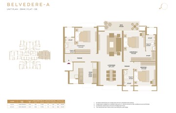 Floor Plan in 3 BHK Apartment at Hiranandani Westgate, Ghodbunder Road – for Sale
