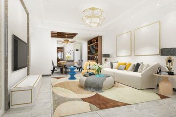 Living Room in 3 BHK Apartment at Ambience Tiverton, Sector 50 – for Rent