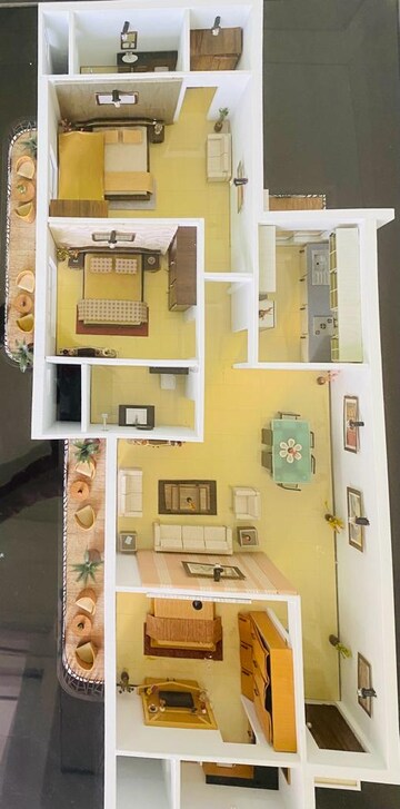 Floor Plan in 1 BHK Apartment at VJ DH 3, Kursi Road – for Sale