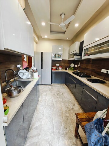 Kitchen in 3 BHK Builder Floor at Ansal Sushant Lok I, Sector 43 – for Rent