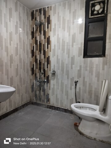 Bathroom in 1.5 BHK Builder Floor at Chattarpur – for Rent