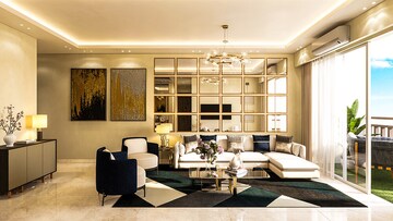 Living Room in 3 BHK Apartment at Uchdpl Eden, Wave City – for Sale