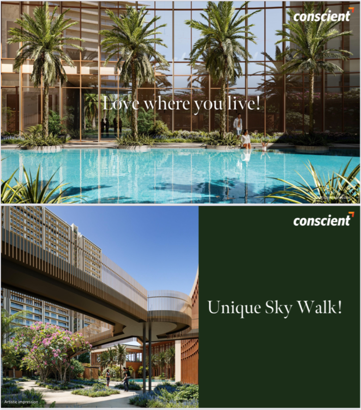 Exterior View, conscient-parq 3 Bedroom 1995 Sq.Ft. Apartment In Sector 80 Gurgaon 8138212