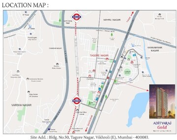 2 BHK Apartment – Map Location View at Adityaraj Supreme, Chembur - for Sale