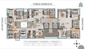 Floor Plan in 3 BHK Apartment at Gruham Yog Aashray, Ghatkopar East – for Sale