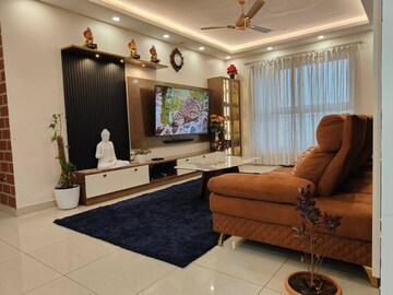 Living Room in 3 BHK Apartment at Pashmina Waterfront, Old Madras Road – for Rent