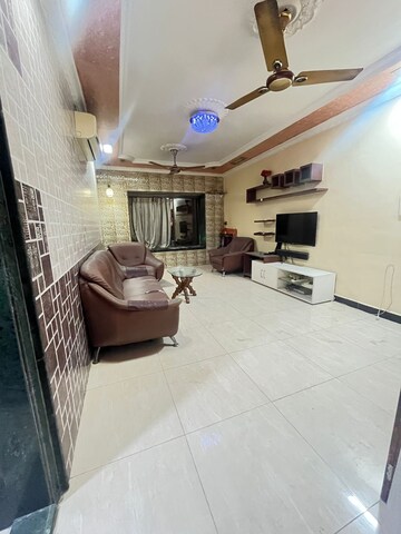 Living Room in 1 BHK Apartment at Krishna Vihar, Ghansoli – for Rent