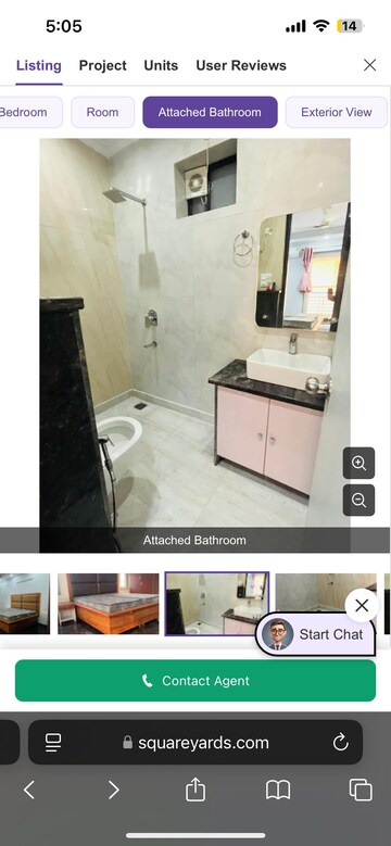 Kitchen in 3 BHK Builder Floor at Sector 45 – for Rent